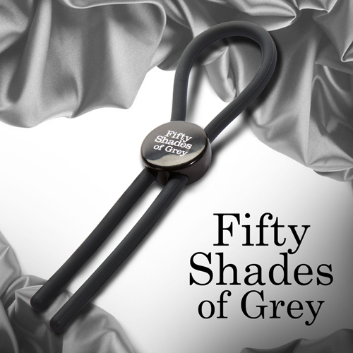 Атласный ошейник с зажимами для сосков Shades-of-Grey Play Nice, серебристый 80024 - Fifty Shades Of Grey - Зажимы для сосков - Купить